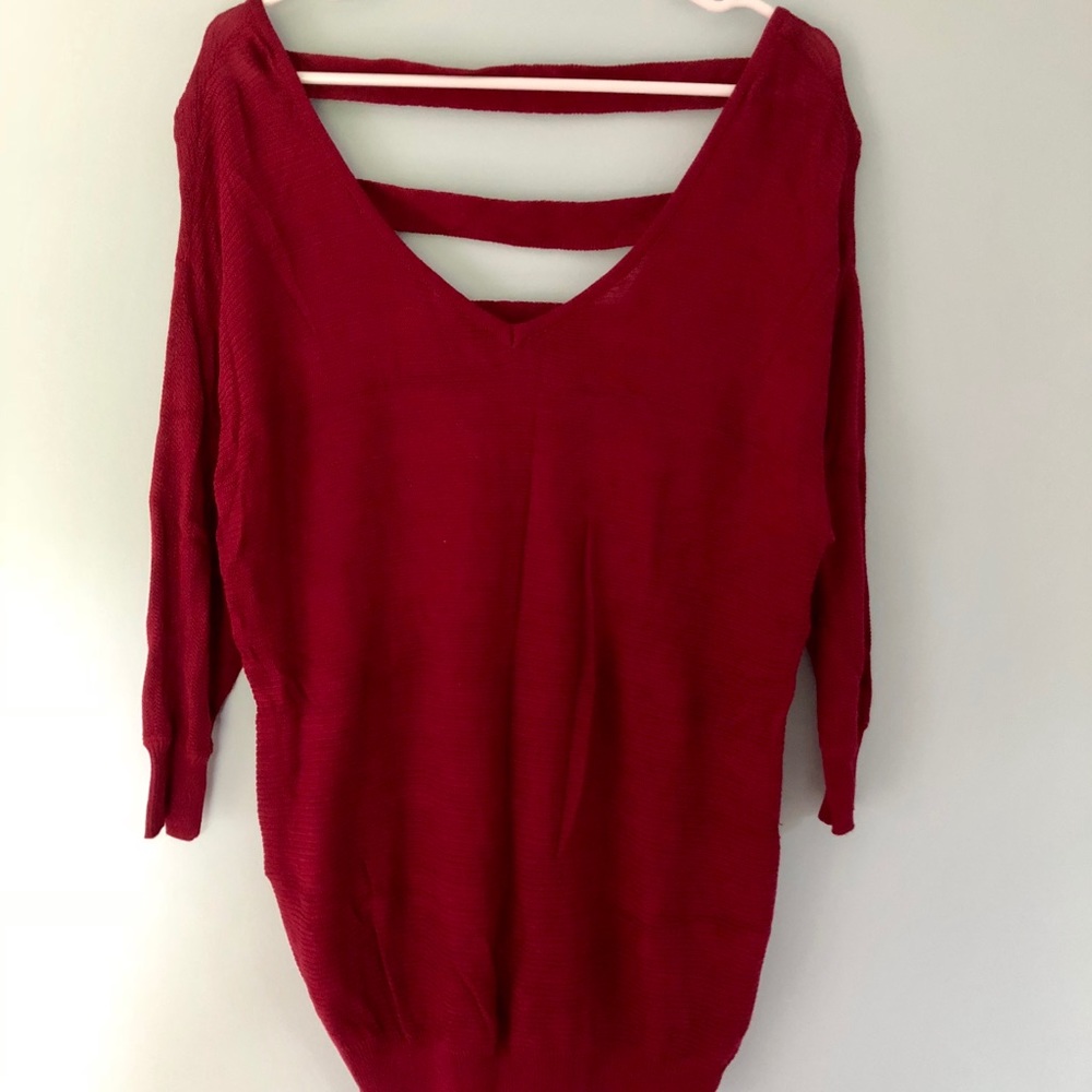 Torrid Red Knit sweater size 0